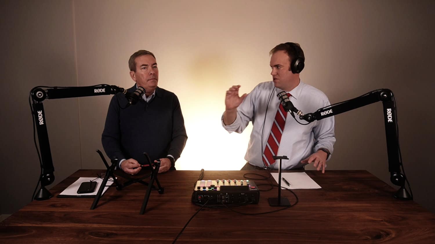 Josh and Dave Wylly recording episode 036